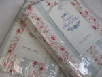 Rachel Simply Shabby Chic Ditsy Daisy Floral Stripe Scalloped Quilted King Shams. Fixed Price $189.99.