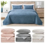 Chezmoi Collection Bethany 3PCS Floral Quilted Sherpa Blanket Coverlet Set. Fixed Price $38.99.