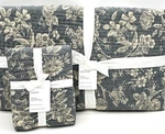 Pottery Barn Adele Reversible Quilt King + 2 Standard Shams Blue. Fixed Price $379.95.