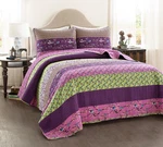 Royal Empire Reversible Cotton Quilt Set - 3 Piece Striped Bedding Bold &. Fixed Price $112.99.