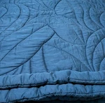 West Elm Silky Tencel Petals Comforter Regal Blue King/ California Euc. Fixed Price $207.48.