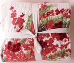 New Pottery Barn Red Berry Wreath King Quilt, Christmas. Fixed Price $249.95.