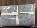 Pottery Barn Pick-stitch Handcrafted Cotton Linen Quilt Full Queen Chambray Blue. Fixed Price $159.99.