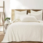 Levtex Homthreads Nwt Beckett Cream King Bedspread Set 2 Shams Plush Filling. Fixed Price $75.00.
