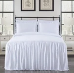 Chezmoi Collection French Country Chic Farmhouse Ruffle Skirt Bedspread Set. Fixed Price $33.00.