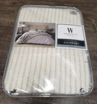 Discontinued Wamsutta Knightsbridge Cream Slate King Size Coverlet New. Fixed Price $70.00.