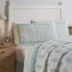Avani Sea Glass King Sham 21X37 Country Aqua Paisley Medallion Bohemian Vhc. Fixed Price $26.05.