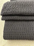 Pottery Barn Stonewashed Pick-stitch King Quilt + 2 Standard Shams Shale. Fixed Price $175.00.