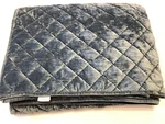 Threshold Midnight Blue Velvet King Size Quilt Coverlet Bedspread. Fixed Price $79.00.
