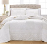 Martha Stewart Full Wedding Rings Pieced Velvet Satin Coverlet 96 X110. Fixed Price $75.00.