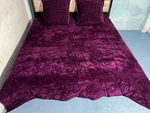 Velvet Purple Comforter Quilt Spider Pattern Bedspread Blankets Bedding Set.. Fixed Price $85.00.