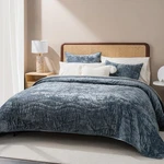 Evergrace Luxury Velvet Quilt King Size, Ultra Soft Wave Crushed Bedding. Fixed Price $77.99.