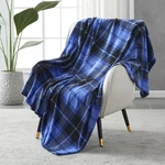 Sochow Flannel Fleece Throw Blanket 60 X 80 Inches, All Season Plaid Blue Bla.... Fixed Price $34.98.