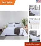 Elegant Piece Oversized Alaskan King Quilt Set 120X132 - Reversible Design. Fixed Price $106.49.