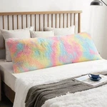 Xege - Rainbow Shaggy Faux Fur Body Pillow Cover Tie Dye Fluffy Bed New. Fixed Price $29.99.