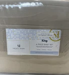 Sweet Home Collection Flannel Sheet Set Beige King New. Fixed Price $45.00.