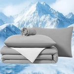 Cooling Comforter Set Queen Size 4PCS Grey Double Sided Sheets Quataly Blanket. Fixed Price $89.99.