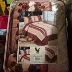 Jhf Queen Size Floral Set Pink Burgundy 86X90 Quilted Bedroom. Fixed Price $50.00.