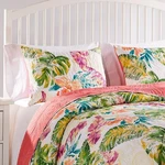 Greenland Home Fashions Coral Coastal Palm Reversible Tropics King Sham. Fixed Price $20.00.