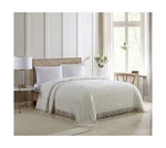 Beatrice Home Fashions Medallion Chenille Bedspread, King, Ivory. Fixed Price $120.59.