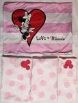 Disney Minnie Mouse 4PC Twin Sheet Set Flat Fitted 1 Case & Sham Pink Jay Franco. Fixed Price $13.87.