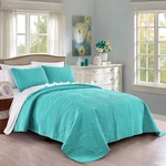 Pure Bedding Quilt Set Full/queen Size (92"X94), Geometric-aqua. Fixed Price $38.76.