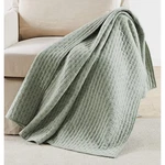 Levtex Cross Stitch Reversible Quilted Throw, 50" 60". Fixed Price $35.99.