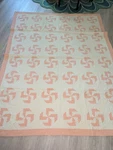 Quilt 1890S - 1910 Whirling Log Pinwheel Navajo Southwest 88.5 X 68 Antique. Fixed Price $150.15.