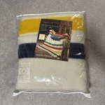 Vintage Hudson's Bay Point Wool Blanket Gold King Striped 108" England. Fixed Price $699.99.