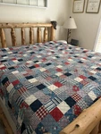 L.l. Bean Full/queen Quilt, Patriotic Reversible 100% Cotton Machine Washable. Fixed Price $100.00.