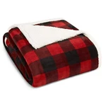 Eddie Bauer Mountain Plaid Red Ultra Soft Plush Fleece Blanket, Twin. Fixed Price $54.50.