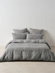 Linen House Atrium Quilt Cover Set (shadow) - King. Fixed Price $220.71.