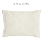 Hotel Collection Linen Blend Dobby Diamond Quilted 2 King Shams Natural. Fixed Price $36.40.