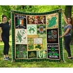 Irish Pride Quilts, Lucky Grass And Green Cross Blanket Soft Cozy. Fixed Price $79.95.