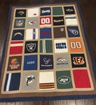 Pottery Barn Nfl Football Team Logos Jake Quilt Blanket 84X65 Bedspread *read*. Fixed Price $77.00.