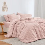 Loves Cabin Seersucker Pink Twin Comforter Set, 5-PIECE All Season Lightweigh.... Fixed Price $71.72.