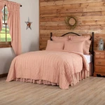 Farmhouse Queen Ticking Stripe Coverlet Red Sawyer Mill Bedroom Decor Vhc Brands. Fixed Price $139.95.