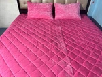 Modern Warm Set Baby Pink Velvet King Size Comforter Bedding. Fixed Price $95.00.