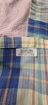 Vtg Sears Toughcord Bedspread Cover Fabric Green Yellow Blue Plaid 11"W X 72"L. Fixed Price $9.99.