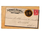 Longman & Martinez Mfg Exporters Lm Paints East Coast Map Ny City 1898 Cover 2O. Fixed Price $55.00.