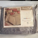 Touch Of Cambridge Classics Twin Gray Quilted Bedspread, Valance & Curtain. Fixed Price $30.00.