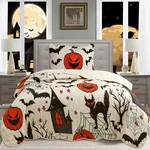 Marcielo Kids Halloween Themed Quilt Bedspread Set Pumpkins, Twin,. Fixed Price $50.99.