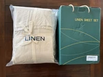 Sonoro Kate 100% French Flax Luxury Sheets Set 4PCS Queen Size (linen). Fixed Price $85.00.