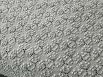 Vtg Hand Crocheted Cotton Bedspread/tablecloth Popcorn Wheel Motif Ivory 78X82. Fixed Price $30.00.