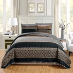 Grand Linen 3-PIECE Fine Printed Oversize 115 X 95 Quilt Set Reversible. Fixed Price $105.52.