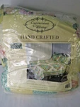 Nos Expressions By Ultima Hand Crafted King Patchwork Quilt Honeycomb 100"X90". Fixed Price $63.48.