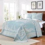Superior Oversized Premium Bedspread Set Bohemian Style Jacquard-weave Aqua. Fixed Price $49.99.