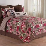 Happy Camper Lodge Twin Size 2 Pc Set QUILT+1 Sham Deer,trees,bears Oh My!. Fixed Price $122.85.