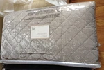 Pottery Barn Nia Velvet Quilt Set Gray Queen 2 Standard Shams Diamond 3PC New. Fixed Price $249.00.