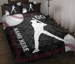 Baseball Custom Name Number Quilt Blanket Pillowcases Bedding Set Bedspread. Fixed Price $77.99.